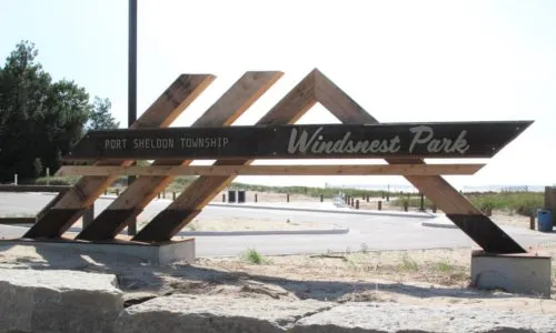 Port Sheldon Township Windsnest Park sign