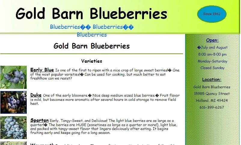 About Gold Barn Blueberries