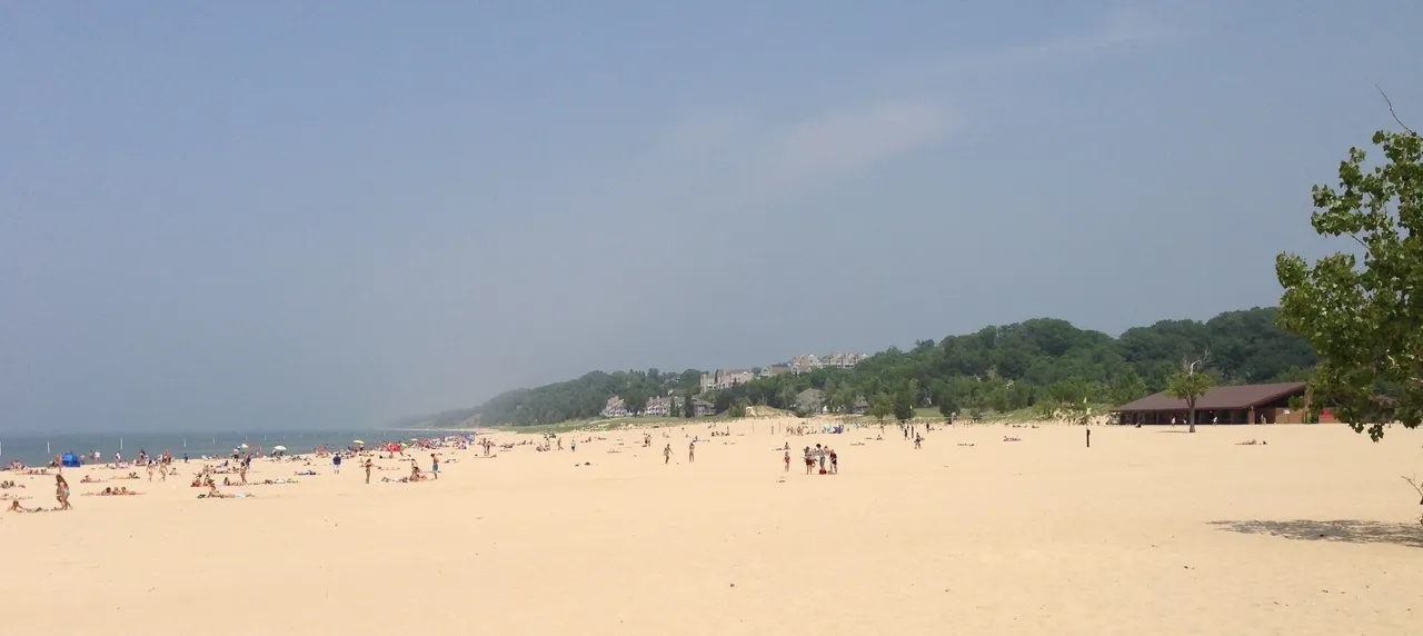 A beach at Holland State Park