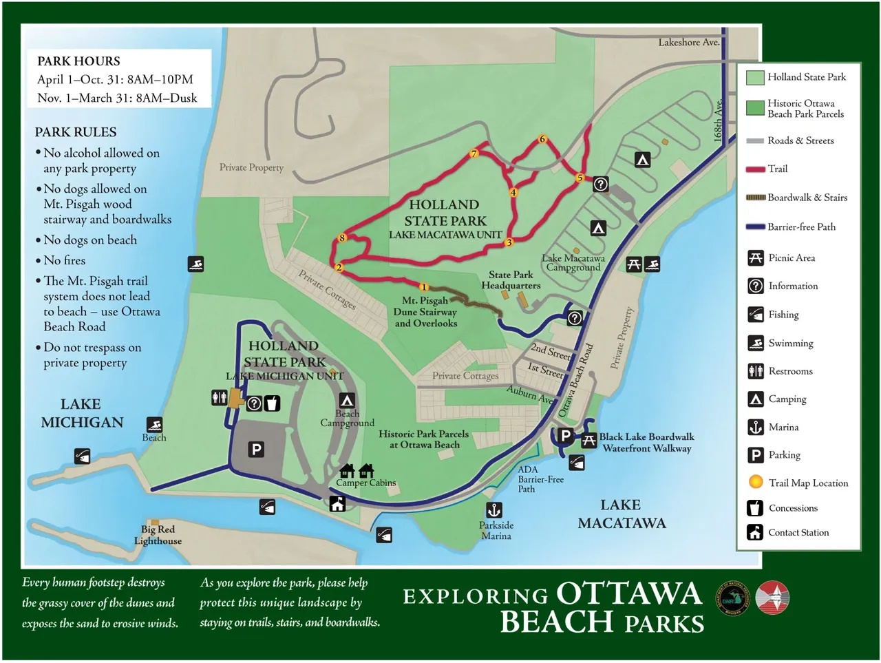 Ottawa Beach Parks map